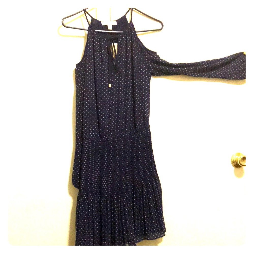 Brand New Cold shoulder polka dots dress 💙